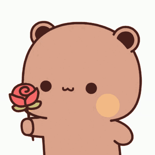 A little sweetheart offering u a flower